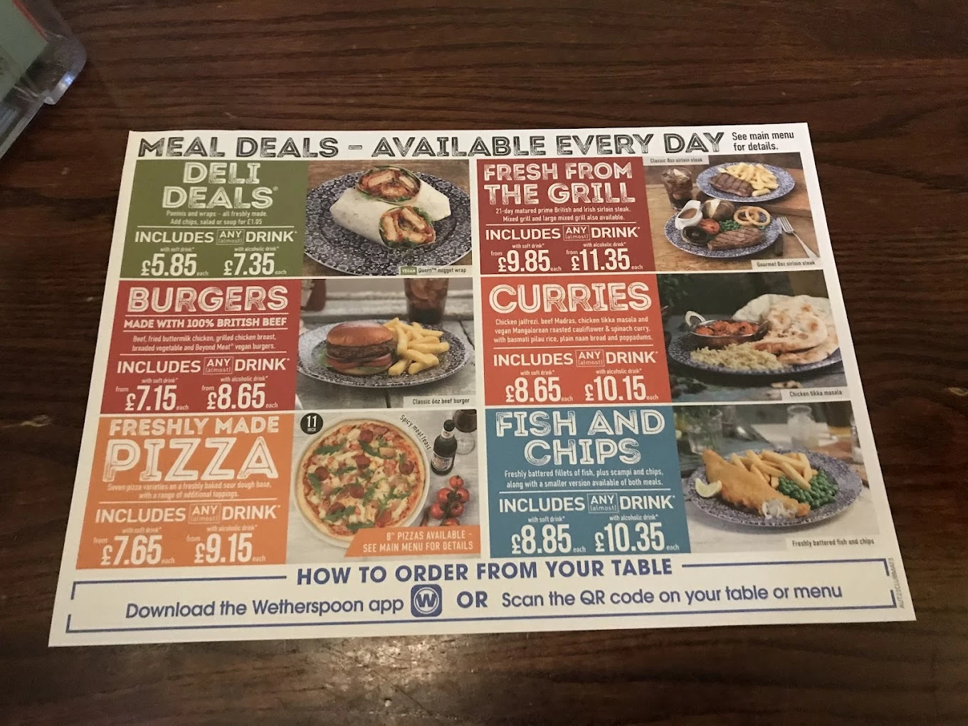 The Crosse Keys menu 12
